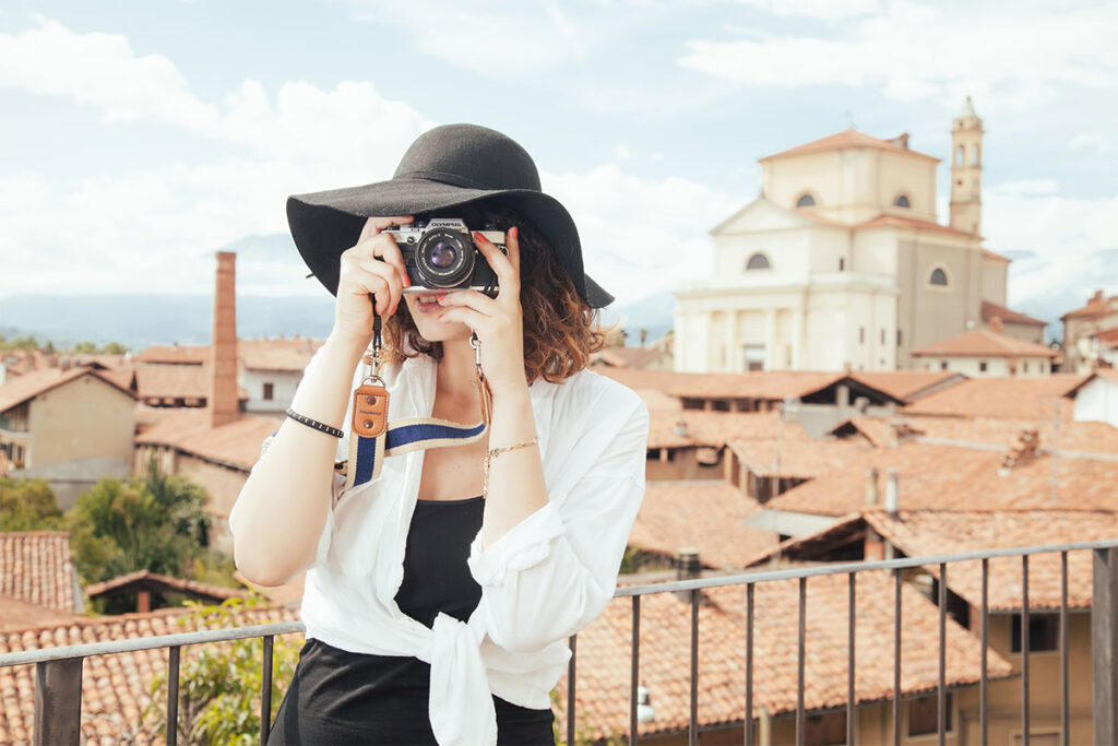 Tourist taking a exciting trip
